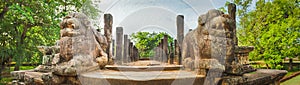 The Council Chamber, Polonnaruwa, Sri Lanka. Panorama photo