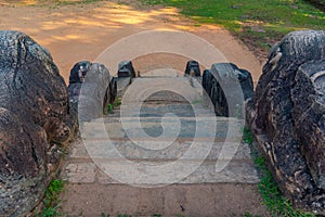 Council chamber at the royal palace at Polonnaruwa, Sri Lanka