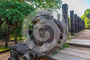 Council chamber at the royal palace at Polonnaruwa, Sri Lanka