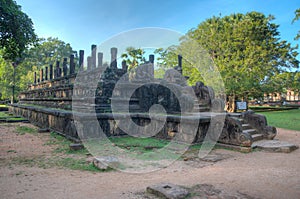 Council chamber at the royal palace at Polonnaruwa, Sri Lanka