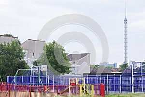 Council estate play park in waste ground London