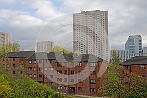 Council flats in poor housing estate with many social welfare issues in LInwood