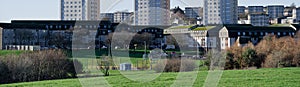 Council flats in poor housing estate with many social welfare issues at Torry in Aberdeen