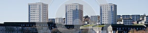 Council flats in poor housing estate with many social welfare issues at Torry in Aberdeen