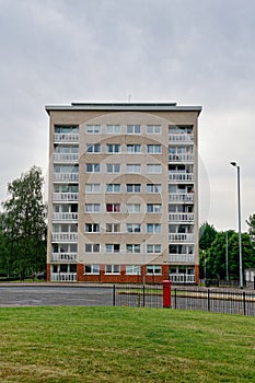 Council flats in poor housing estate with many social welfare issues at Torry in Aberdeen