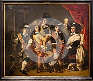 The council of the Gouda militia, painting by Ferdinand Bol.