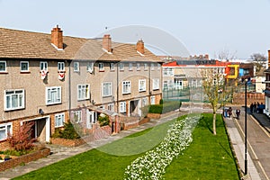 Council housing block in the UK