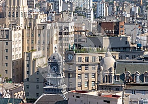Council of Magistrates of the Nation building and Buenos Aires City Hall tower aerial view in downtown - Buenos Aires, Argentina photo