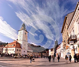 The Council square, Brasov, Romania