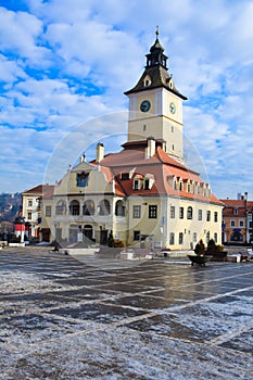 Council Square in Brasov, Romania - wintertime