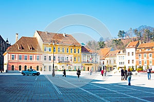 Council Square or Piata Sfatului in downtown of