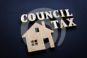 Council tax and model of home photo