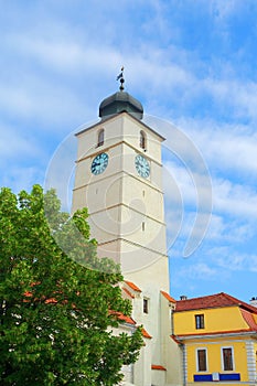 The Council Tower in the old city center of Sibiu.