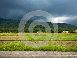 Counrtyside Highway, farmland and hills