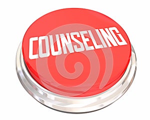 Counseling Button Therapy Help Get Better Through Psychiatry 3d Illustration