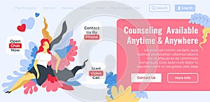 Counselling available anytime and anywhere, web