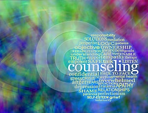 Counselling Word Bubble message background