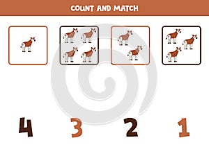 Count all okapis and match with the correct number