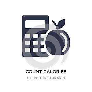 count calories icon on white background. Simple element illustration from General concept