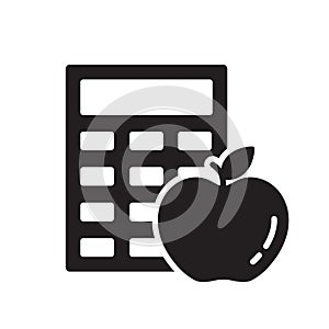 Count calories silhouette icon