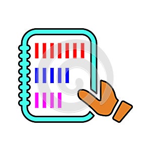 Count, enumerate, itemize icon. Simple color vector