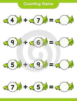 Count and match, count the number of Soccer Shoes and match with the right numbers. Educational children game, printable worksheet