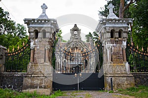 Count Potocki family chapel and vault crypt in village Pechera, Ukraine