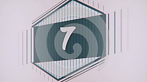 Count 1 to 10. Stop motion animation with color paper. Count from 1 to 10 classic style with lines