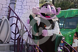 Count Von Count in Halloween Sesame Street Party Parade at Seaworld 13.