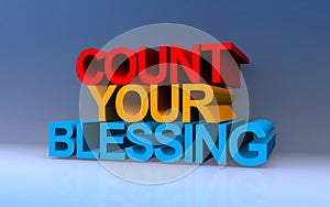 count your blessing on blue