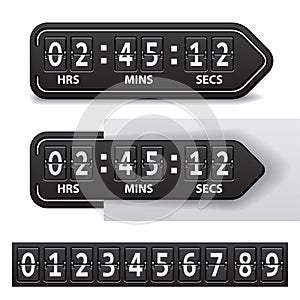 Countdown black mechanical timer