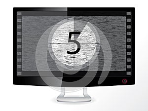 Countdown in a black monitor
