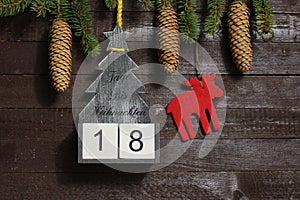 The countdown until christmas