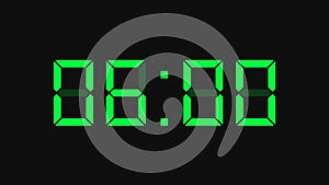Countdown clock, green