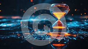 countdown dissolving hourglass