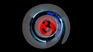 Countdown leader graphic number 3