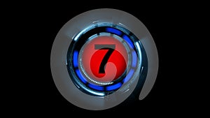 Countdown leader graphic number 7