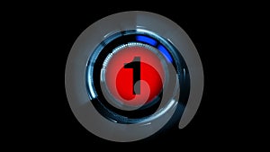 Countdown leader graphic number 1