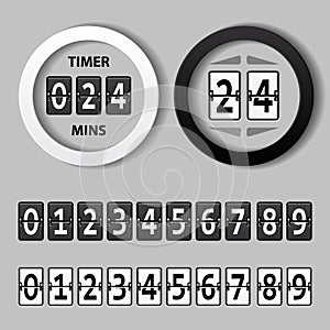 Countdown round mechanical timer