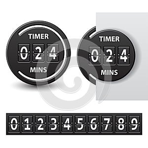 Countdown round mechanical timer