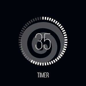 Countdown timer digital counter clock vector timer