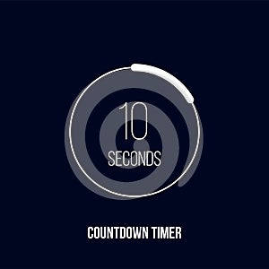 Countdown timer digital counter clock vector timer
