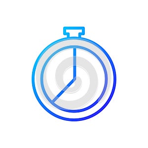 Countdown timer pixel perfect gradient linear vector icon