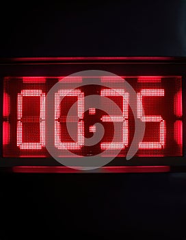 Countdown timer showing thirty five seconds