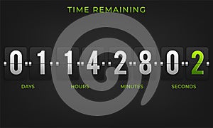 Countdown timer vector clock counter