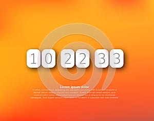 Countdown timer vector clock counter