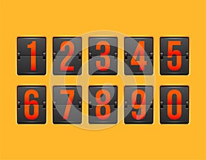 Countdown timer, white color mechanical scoreboard