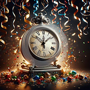 Countdown to Midnight: New Year\'s Eve Celebration Clock