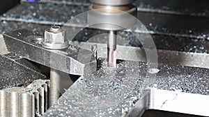 The counter bore cutting process on CNC milling machine with square end mill tool