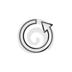 Counter Clockwise Arrow line icon